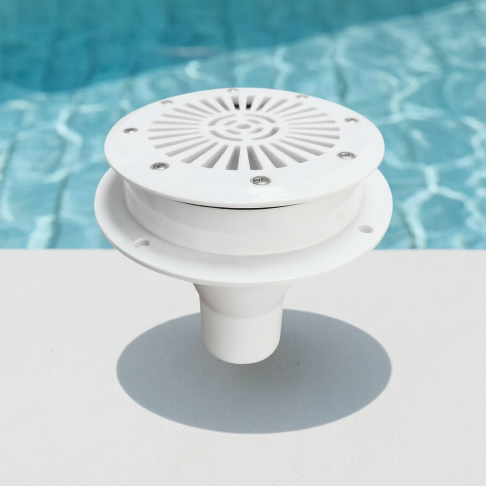 Pool Drain Fitting Waterproof Swimming Pool Main Drain Adapter Low-Profile Long-Lasting for Membrane Pools