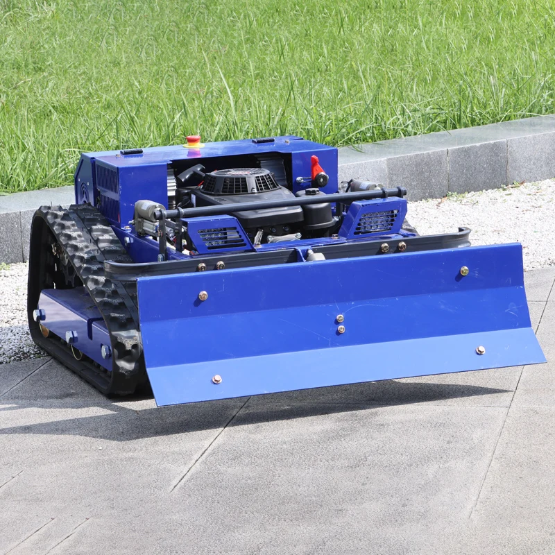 Customized CE/EPA Certified Self-Propelled Remote Control Lawn Mower Fuel-efficient With Snow Plow Home Commercial