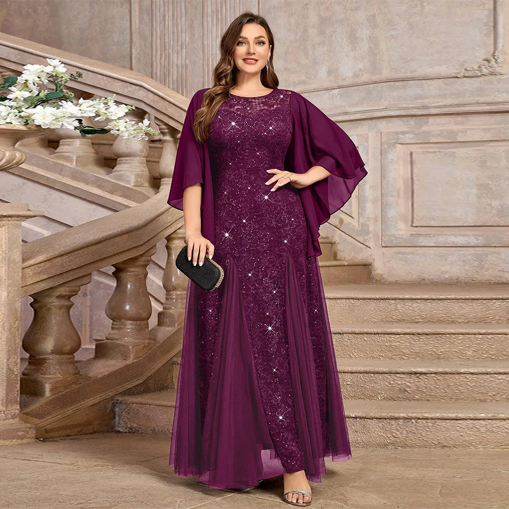 فستان أم العروس مخصص دانتيل ترتر رقبة على شكل V أنيق رسمي للحفلات المسائية فستان الأم لحفلات الزفاف وحفلات الكوكتيل #2