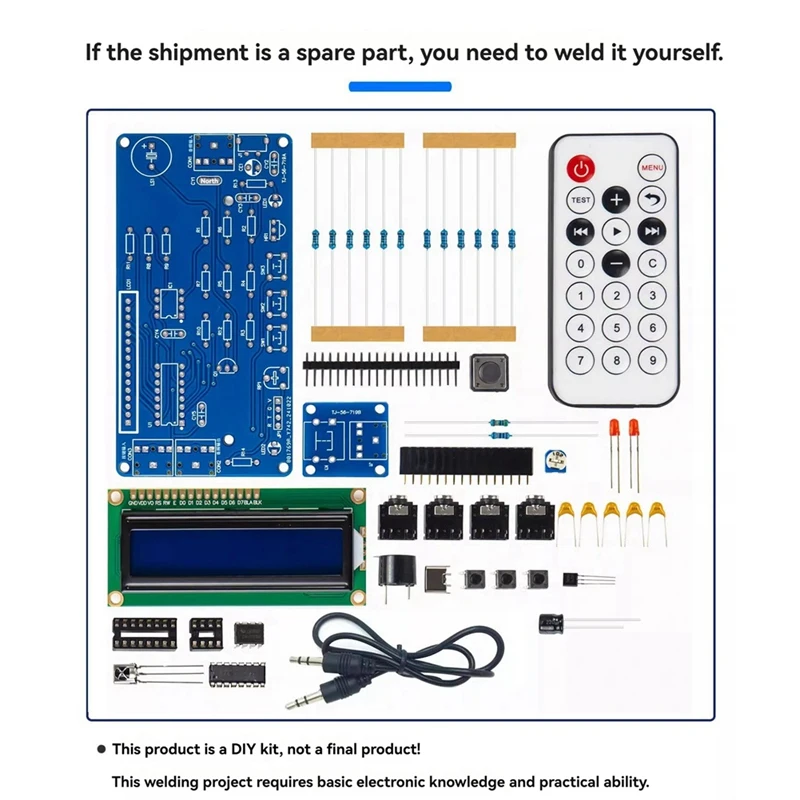 DC 5V Codice Morse Decodificatore a infrarossi Kit elettronico fai da te Esperimento scientifico Circuito divertente con Shell-Y46A