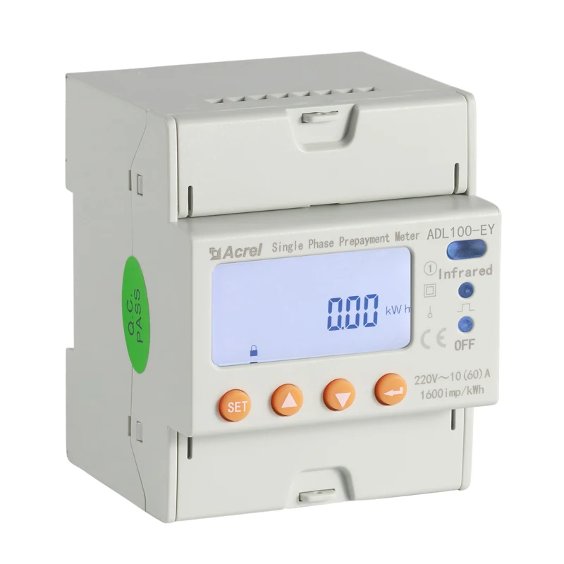 Single Phase Energy Meter prepaid Electricity Meter Electrical With Multitariff for Apartments Support RF Card Recharge