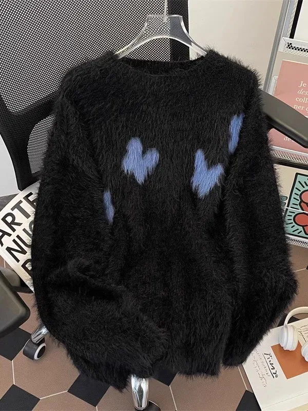 

K вязаный свитер с вышивкой, мужской свободный мягкий топер, повседневный свитер, осень-зима, Новое поступление, модная одежда Mwear