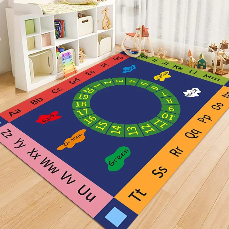Cartoon Flying Chess Child Room Carpet for Home Bedroom Decor Hallway Non-slip Kids Crawling Mats Sofa Coffee Table Area Rugs