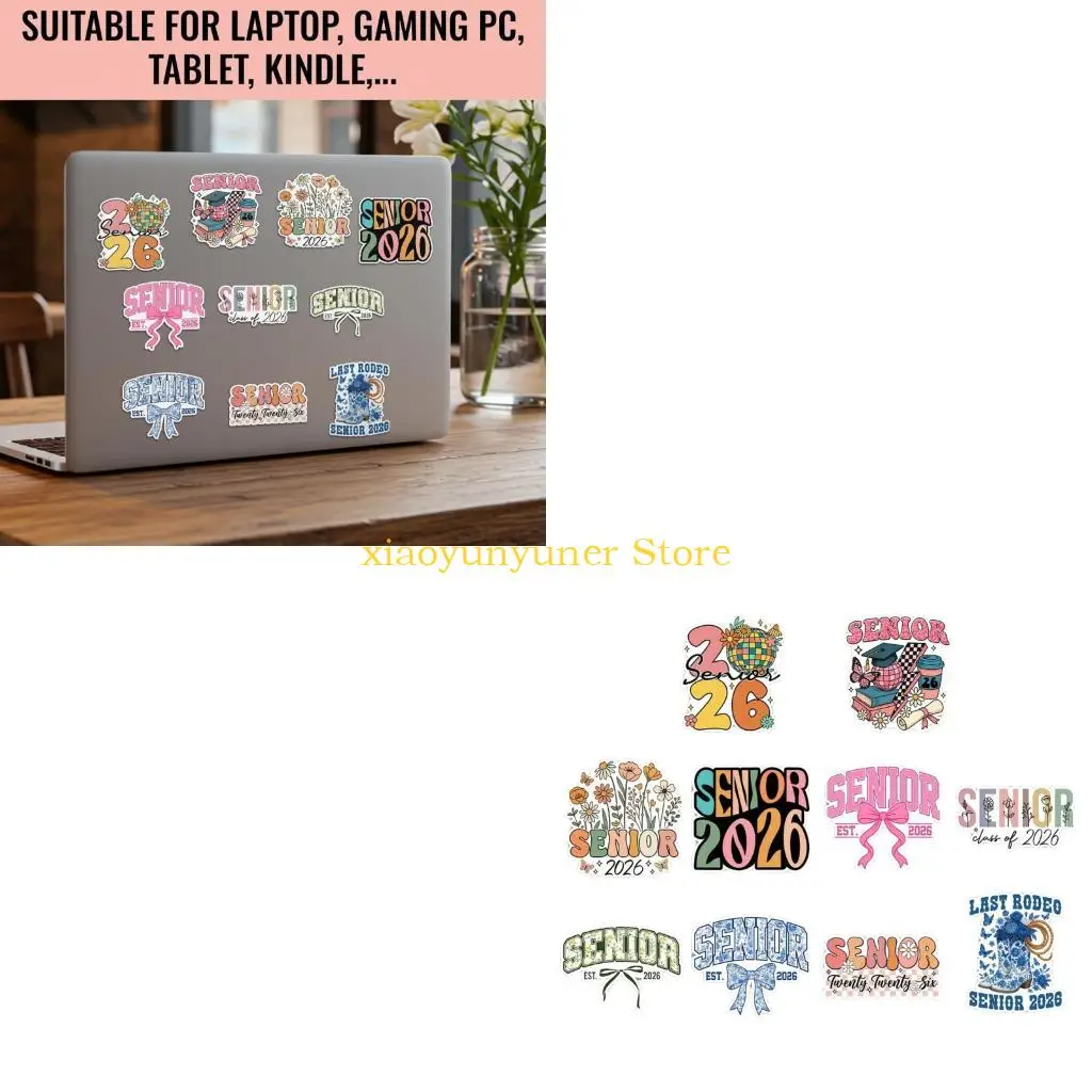 P9JB Graduation Gift Transfers Class Of twenty twenty six Senior Year 10 Themed Designs Impermeable Transfers For Journals