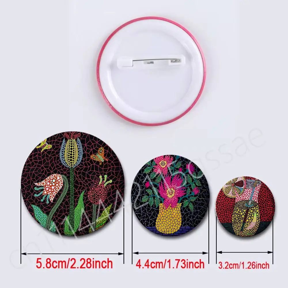 For Yayoi Kusama Brooches Cute Cartoon Badge Jacket Jeans Lapel Pin Gift Accessorie