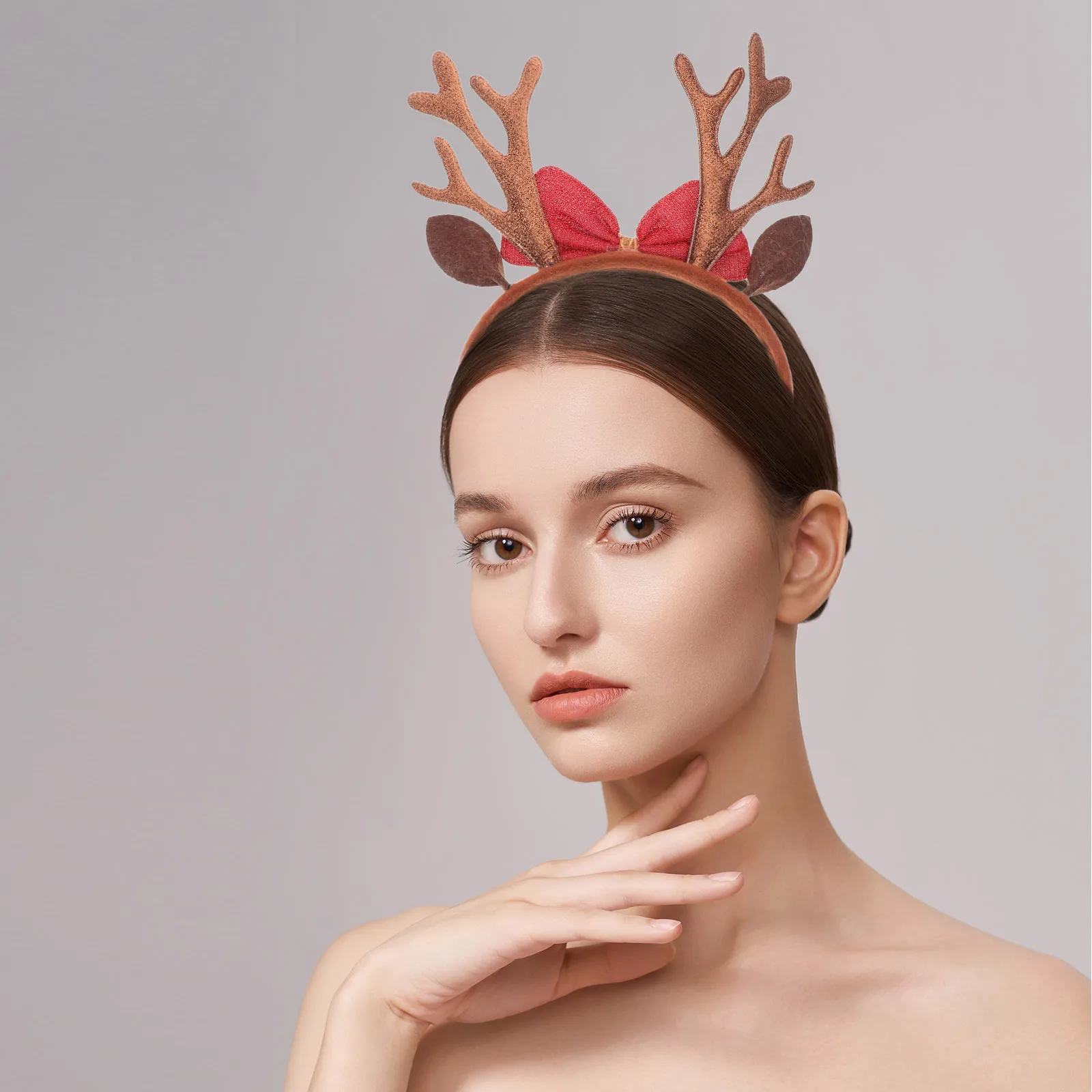 

Christmas Headb Reindeer Antler Deer Ears Costume Accessories Red Kids Teens Girls Festive Party Photoshoot Soft Comfortable