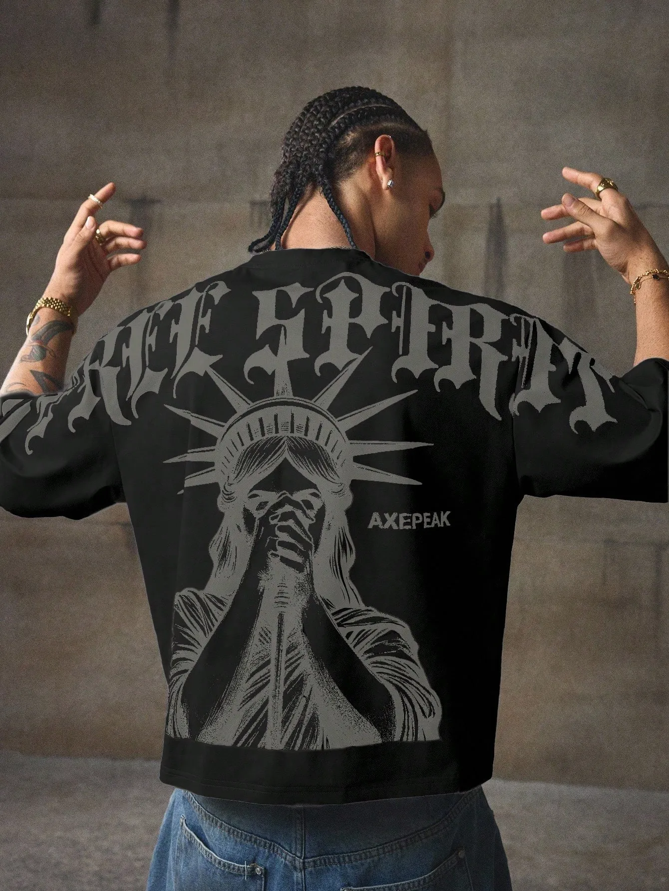 2026 sommer Neue Stil männer T-shirt Straße Casual Mode Komfortable Weiche Atmungsaktive Leichte 3D Engel Muster Drucken