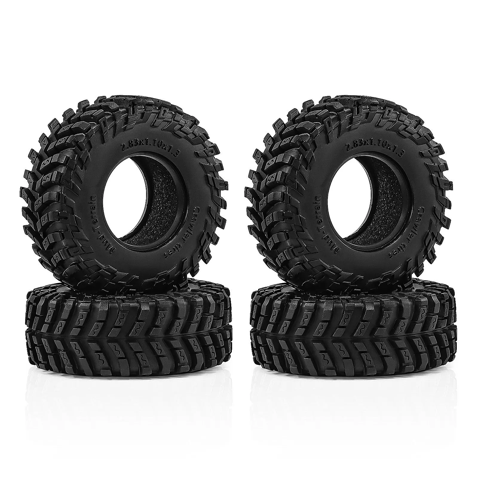 1.3 Inch 72*28mm Rubber Crawler Car Tires Upgrade Replacement Wheels For 1/18 RC Off Road Climbing Car W332