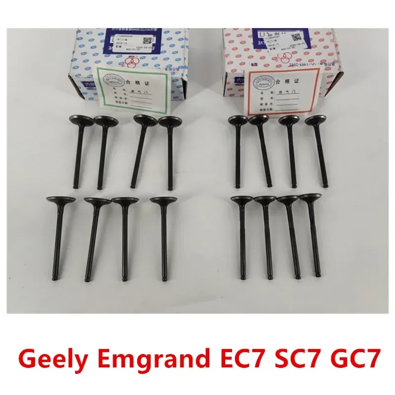 16Pcs/Set Intake Valve & Exhaust Valve For Geely Emgrand EC7 SC7 GC7 CVVT/DVVT Engine