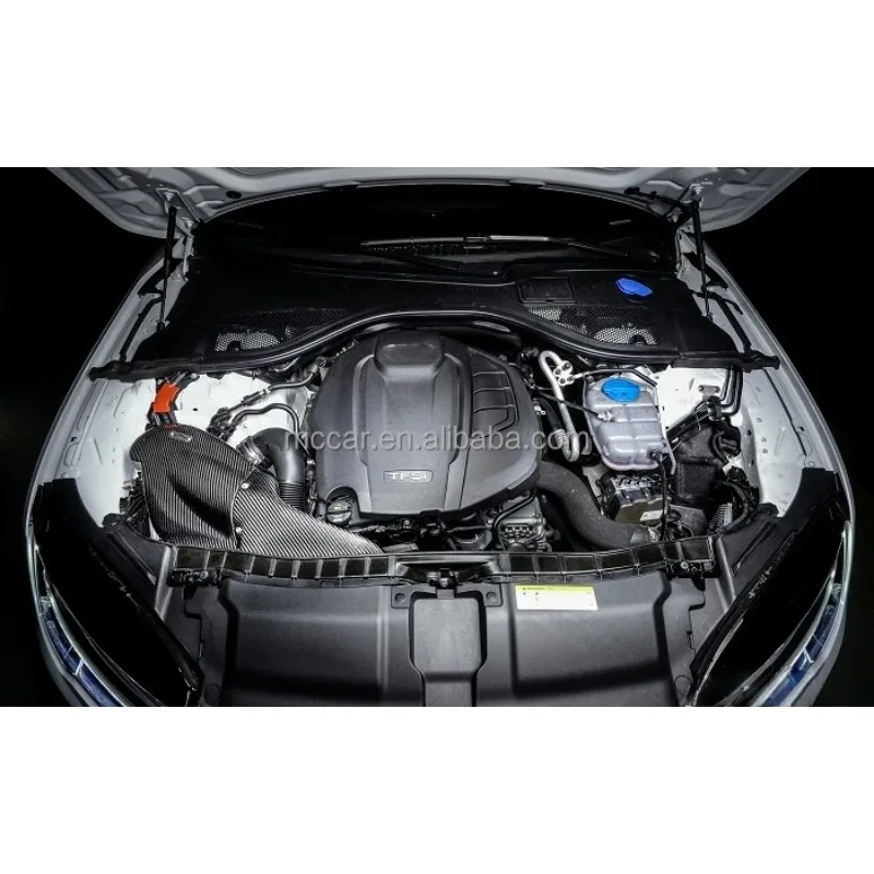 Faster Response Real Dry Carbon Air Intake Manifold For Audi A6 A7 1.8T 2.0T 2016-18 Racing Version Cold Air Intake System