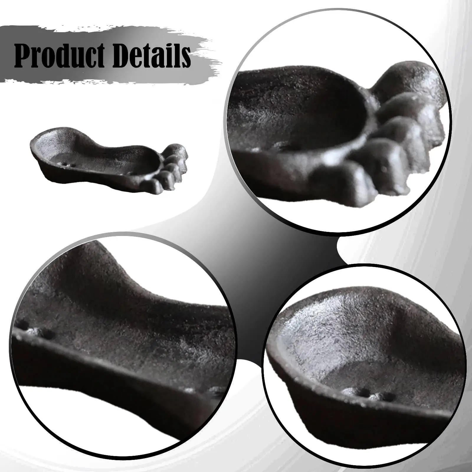 

Cast Iron Soap Holder Rustic Decorative Versatile Drainable Soap Dish Box, Bathroom Organizer Decorative Dish Tray for Tabletop