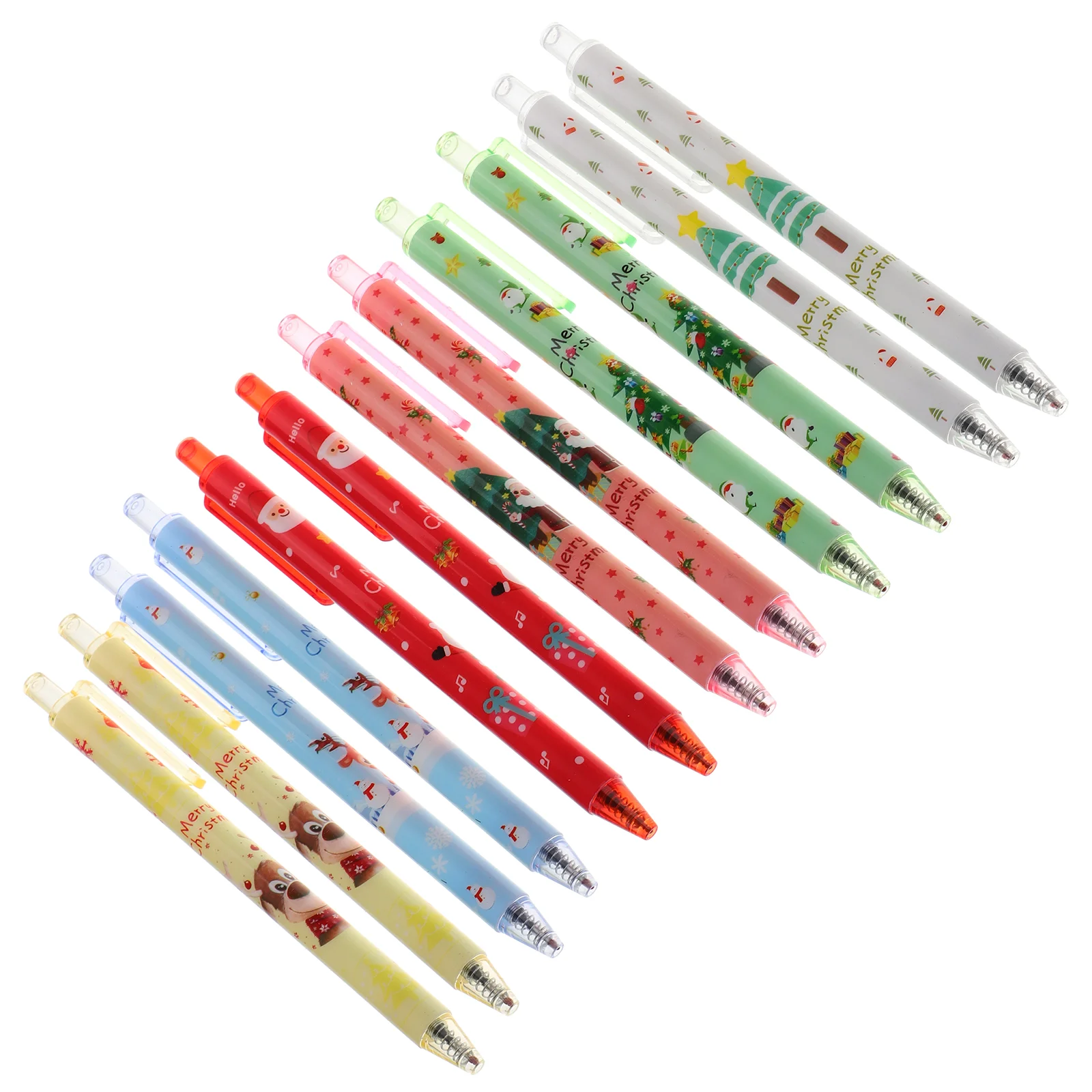 

24 Pcs The Gift Christmas Gel Pen Student Signature Pens Portable Office