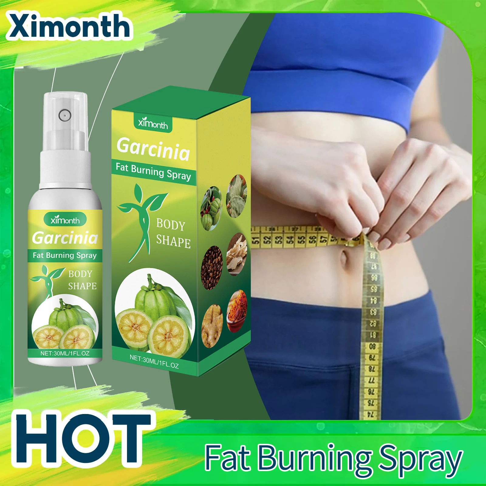 Body Shaping Spray Slimming Reducing Cellulite Weight Loss Firming Belly Thigh Waist Tightening Sculpting Thin Fat Burner Spray