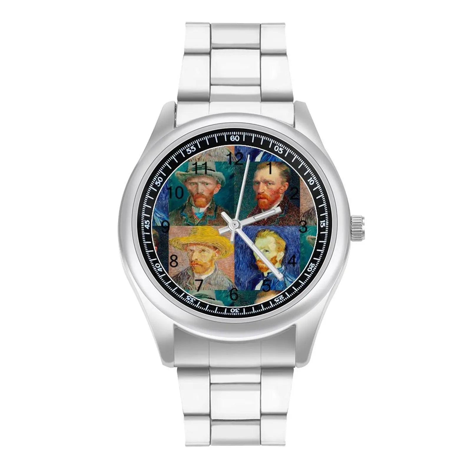 Van Gogh Quartz Watch Self-Portrait Collage Sport Classy Wrist Watches Steel Design Wholesale Boys Wristwatch