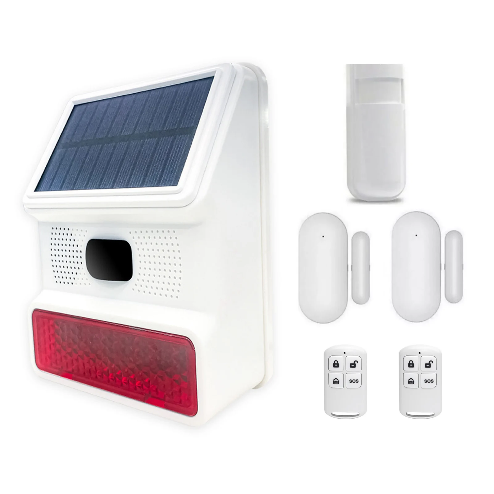 Solar Wireless Home Security DIY burglar Alarm System, House Garage Shed Alarm