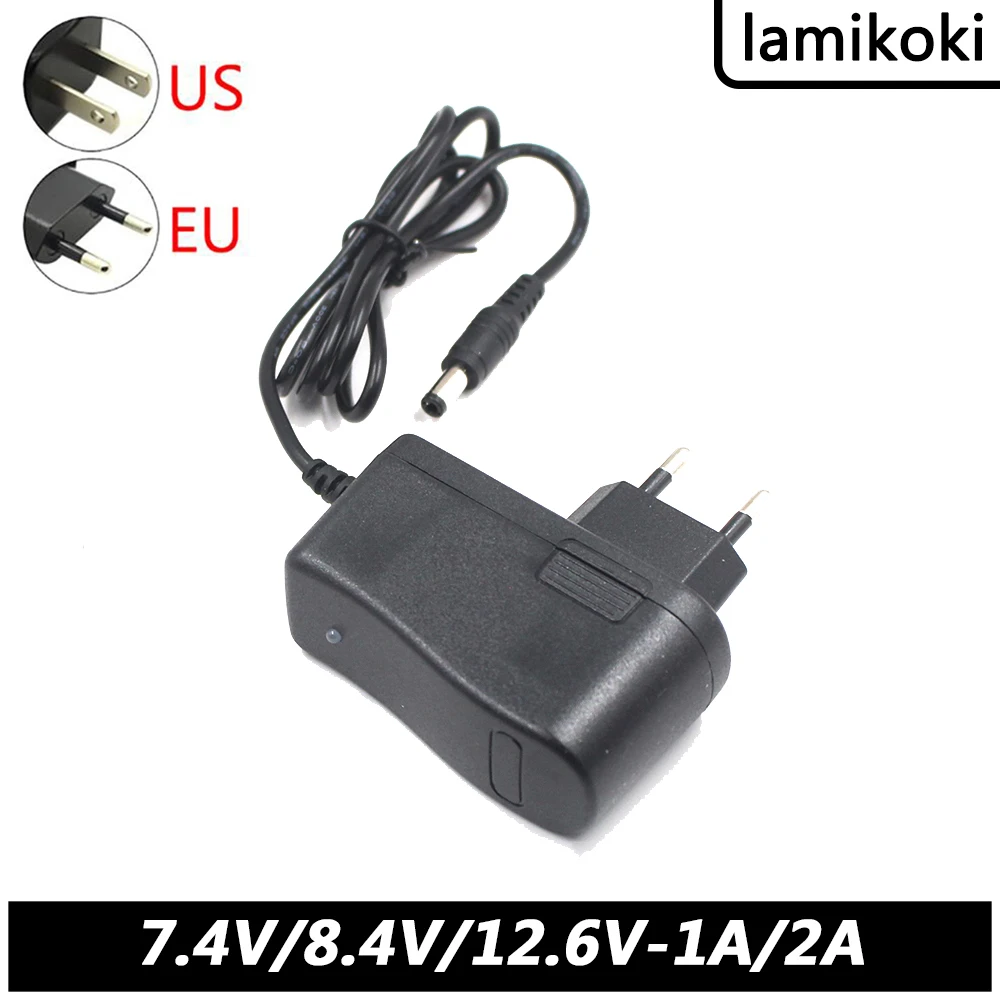 Universal Automatic Smart Fingerprint Lock Power Cord Charger 7.4V 8.4V 12.6V Gate Password