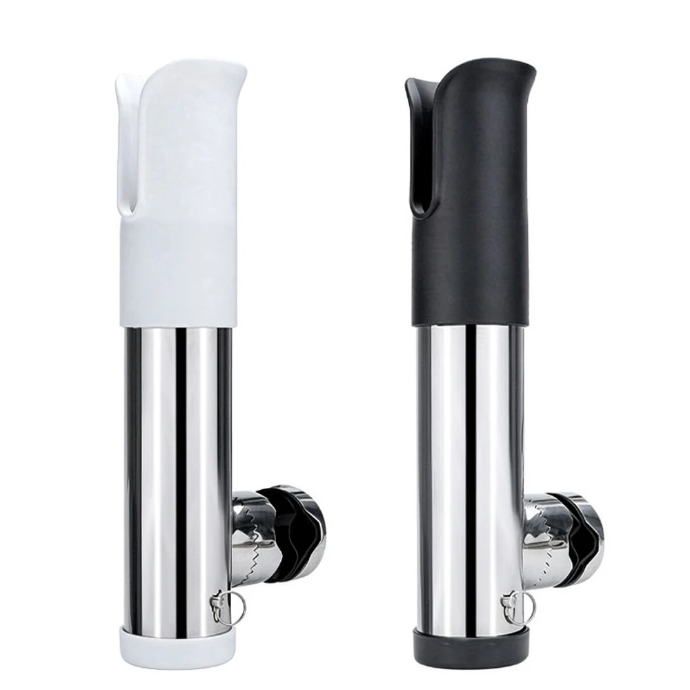 Stainless Steel Clamp‑on Boat Fishing Rod Holder, 360° Rotatable Marine Rod Support for Yacht Kayak Inflatable Boat