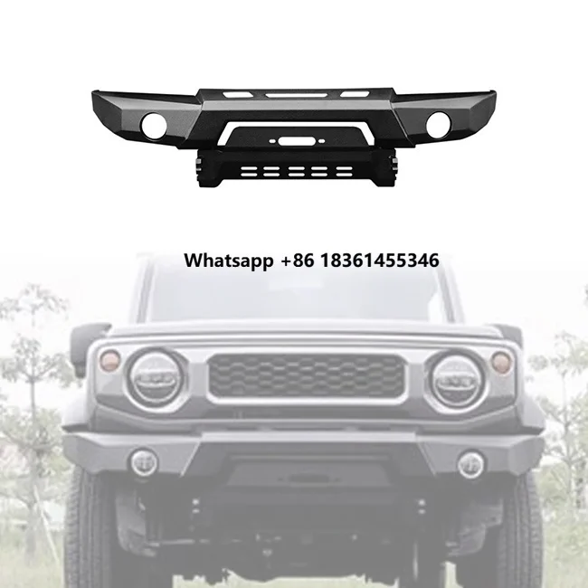 

For 4th Gen Jimny Sierra JB64 JB74 JC74 For 3/5Door 19-24 Accessories New Steel Aluminum Front Bumper Body Parts