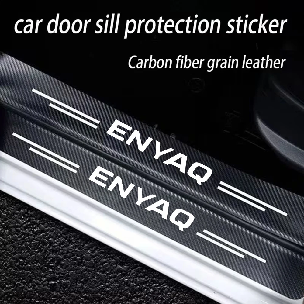 Car Sill pedal Rear Bumper Protection Stickers Anti Scratch Sticker Tape for ŠKODA enyaq car Accessories