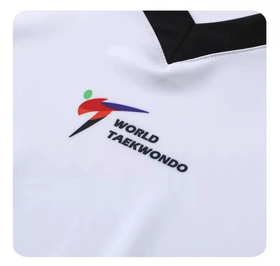 2025 Nieuwe stijl Taekwondo-uniform Nauwsluitend Stretch Sneldrogend Unisex Competitiepak Combat Dobok Logo aanpassen Wit