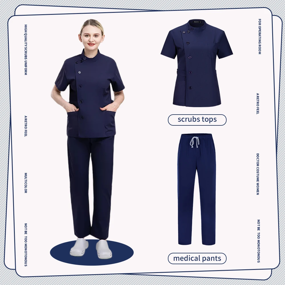 Abbigliamento da lavoro medico ospedaliero all'ingrosso Multicolor farmacista scrub donna infermiera uniforme servizio sanitario Unisex abbigliamento da lavoro infermieristico