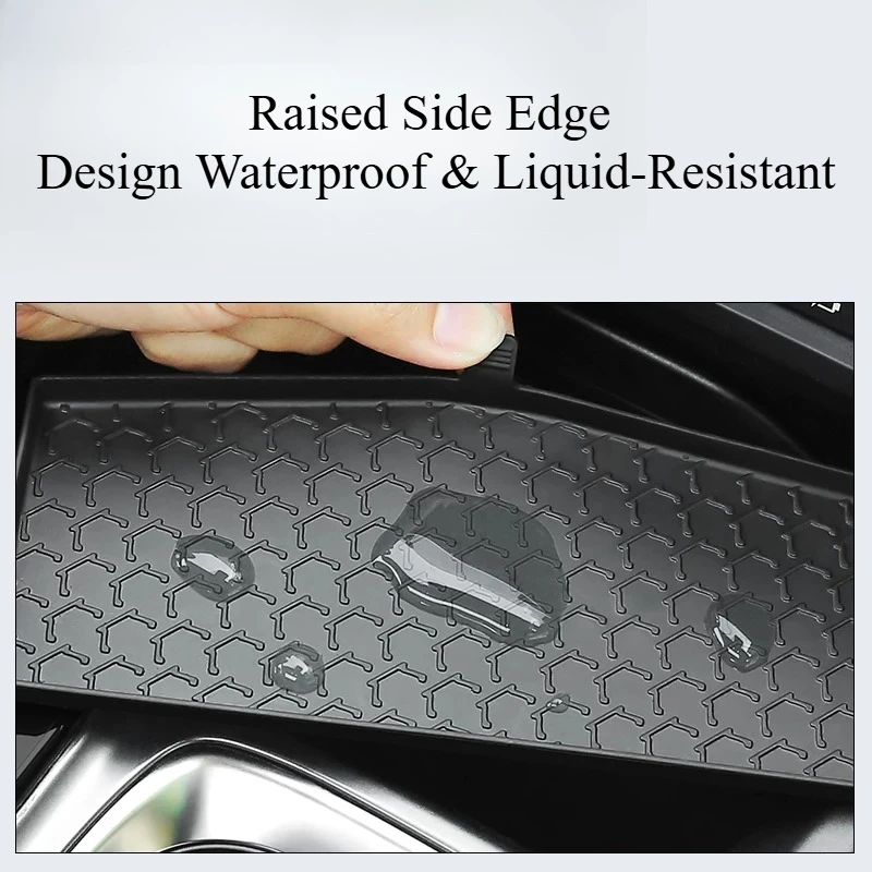 For Lexus NX260/NX350h/NX400h 2022-2026 Center Console Storage Box Mat Dust‑Proof Non‑Slip Silicone Pad Custom Precise Fit Parts
