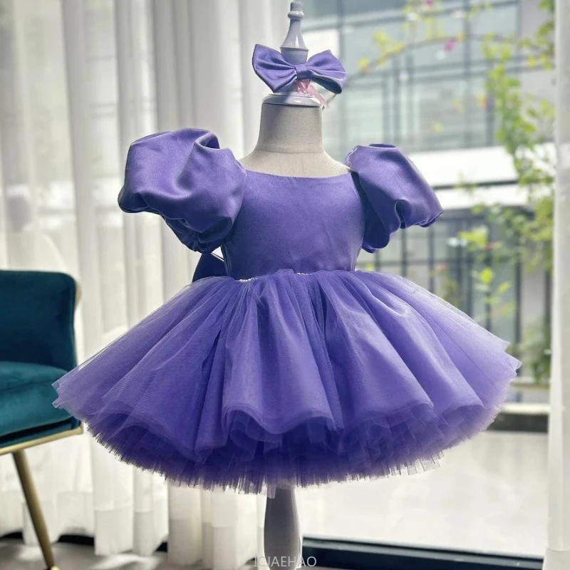 Baby Girl Princess Dress Piano Sleeve Tutu Gown Pageant Performance Outfit Recital Birthday Party Wedding Flower Girl Bubble