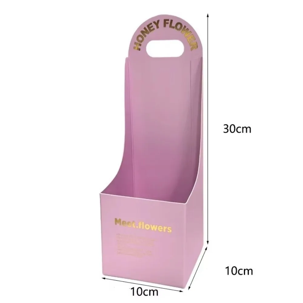 5 Stück Kreative Tragbare Faltbare Blumenbox Handgefaltete Mehrfarbige Blumen-Geschenkbox Dicke Karton-Bouquet-Verpackungsbox – Detail 1