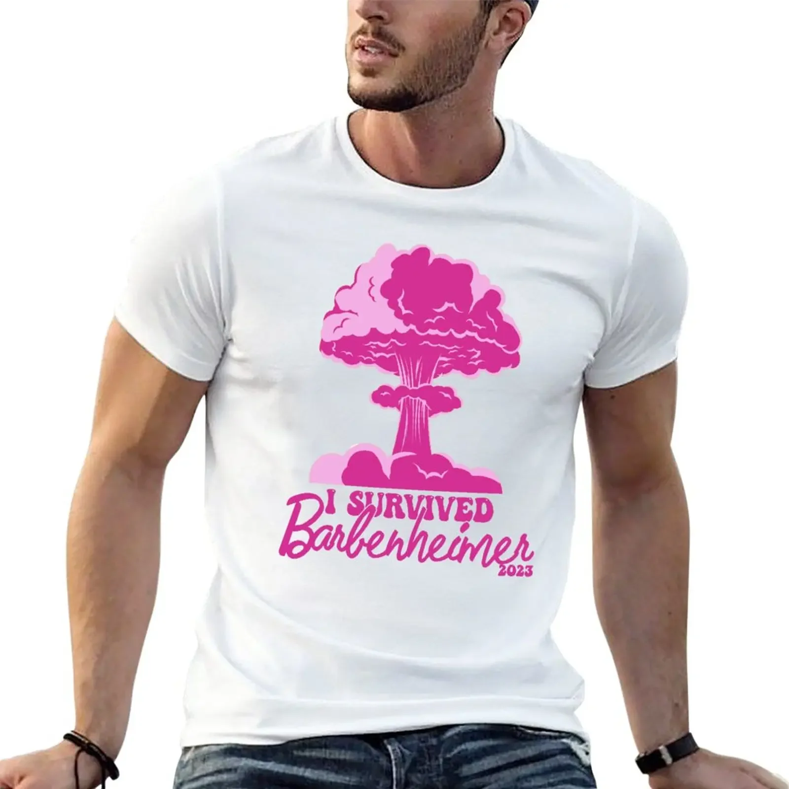 New I Survived Barbenheimer T-Shirt Tee shirt plus size t shirts customized t shirts t shirts for men pack