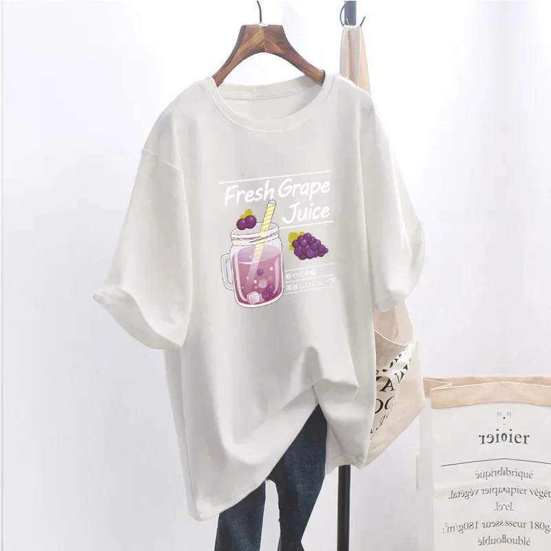 Summer 2024 New Mid-length Short-sleeved T-shirt Female Internet Celebrity Instagram Fashion Loose Half-sleeved Top