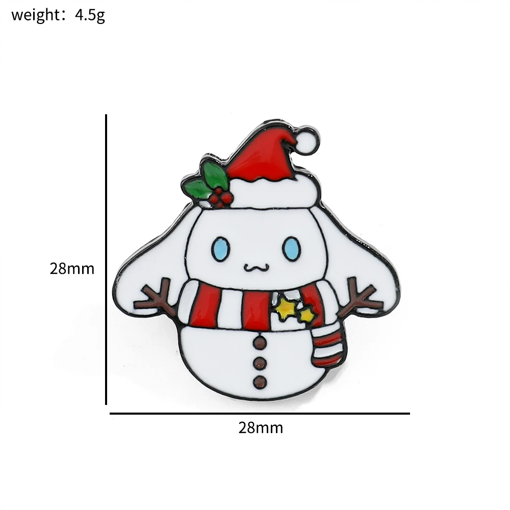 5 قطعة عيد الميلاد الكرتون بلدي ميلودي بروش موضة Pochacco مرحبا كيتي المينا دبوس الملابس قبعة مجوهرات شارة معدنية اكسسوارات #3