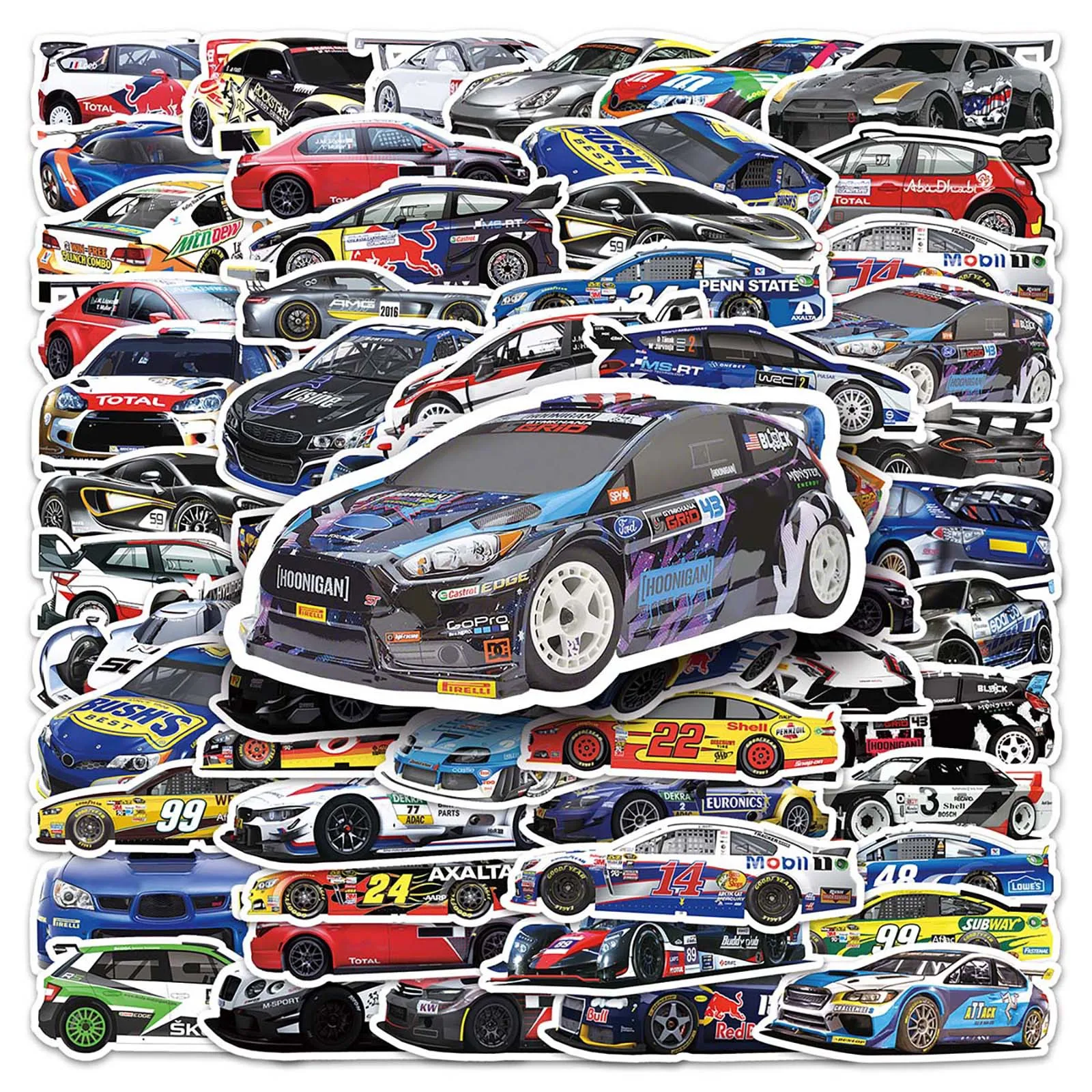 

10/50PCS F1 Racing Le Mans 24 Hours Endurance Rally Car Stickers Decorate Mobile Notebook Waterproof Stickers Kids Toy