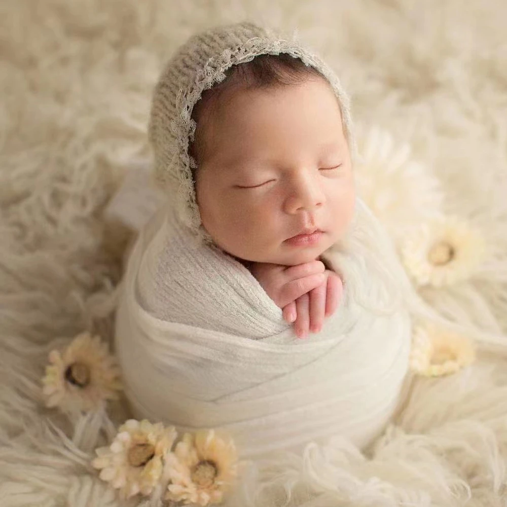 Newborn Cheesecloth Wrap Baby Photography Props Posing Fabric Cotton Stretch Blanket Hand Dyed Newborn Layer Wrap