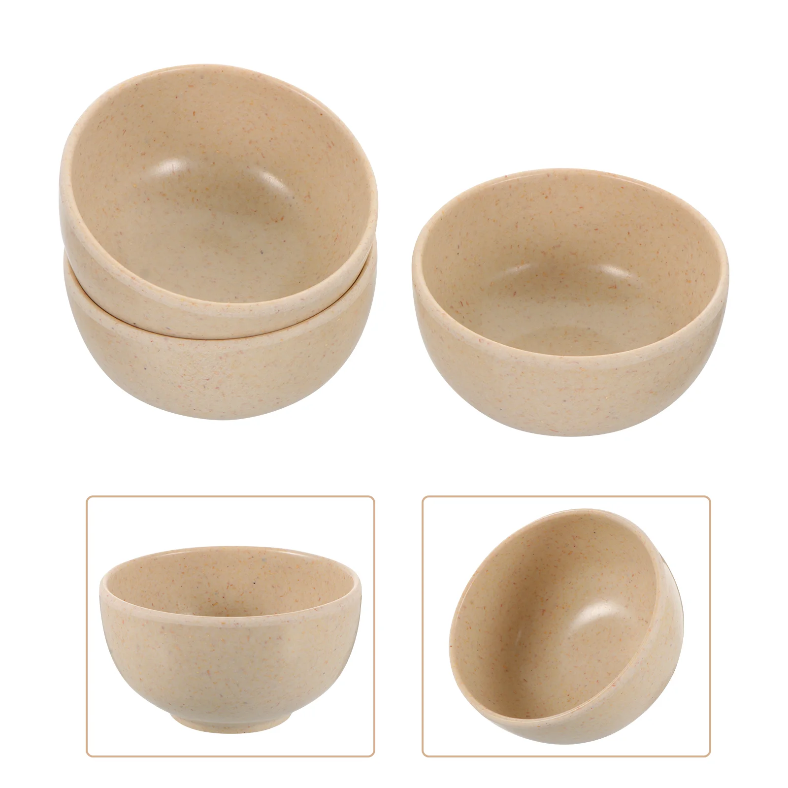 

3 Pcs Wooden Bowl Toy Model Imitated Kitchen Plaything Simulated Toys Kids Children’s Spoon Educational Playthings