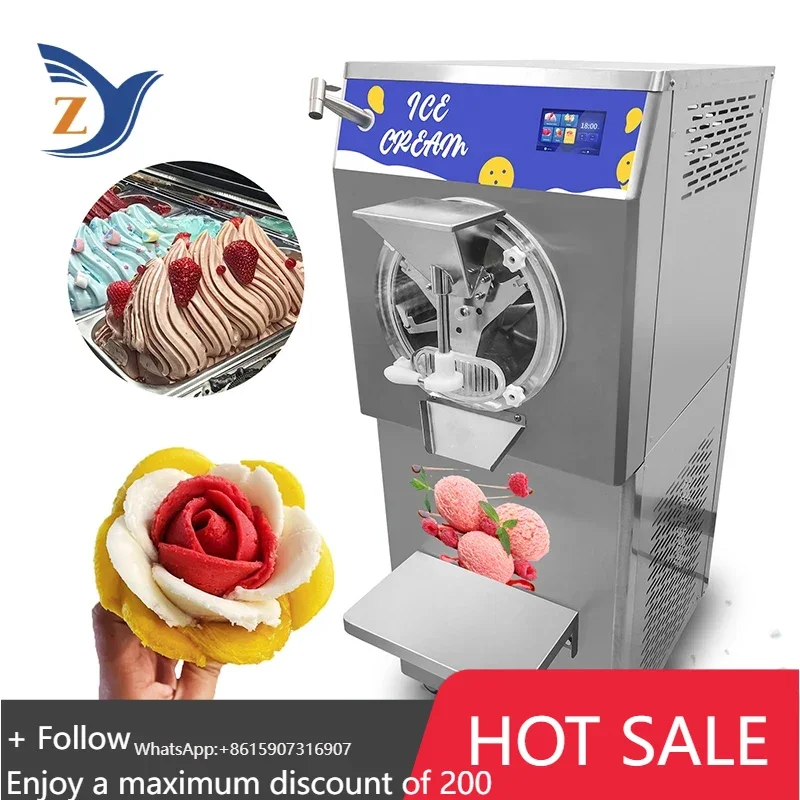 

Hard Ice Cream Maker Machine ZY-38-1 Commercial Production Equipment Milk Automatic Bean Ball 60L/H Stall Buffet Restaurant
