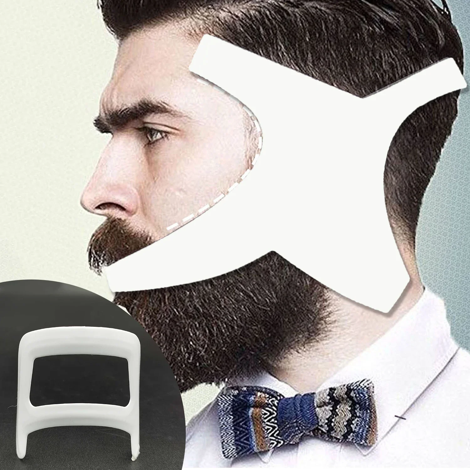 

2Pcs Beard Template Kit Mustache Beard Salon Styling Tools For Men Fashion Shave Shaping Beard Shaping Comb Hair Accessories