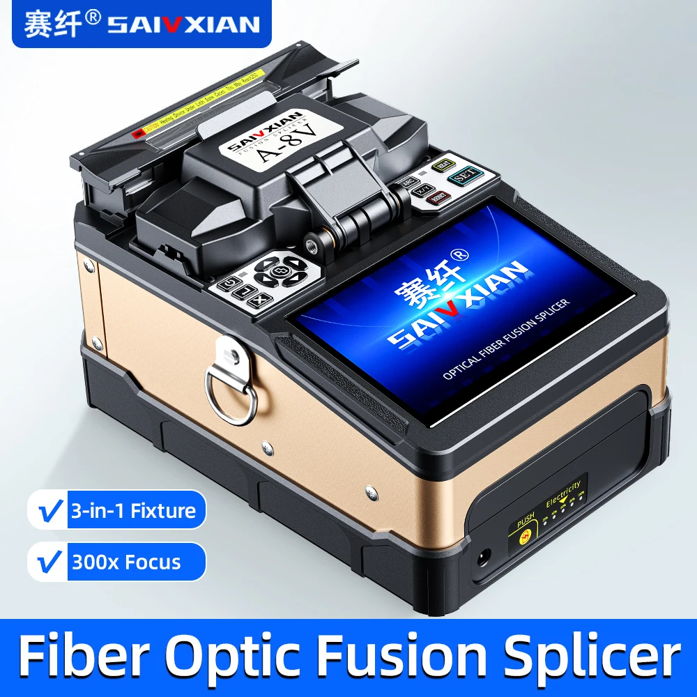 

SAIVXIAN New Original A-81S Multi-Language FTTH Fiber Optic Splicing Machine Optical Fiber Fusion Splicer Fast welding tool kits