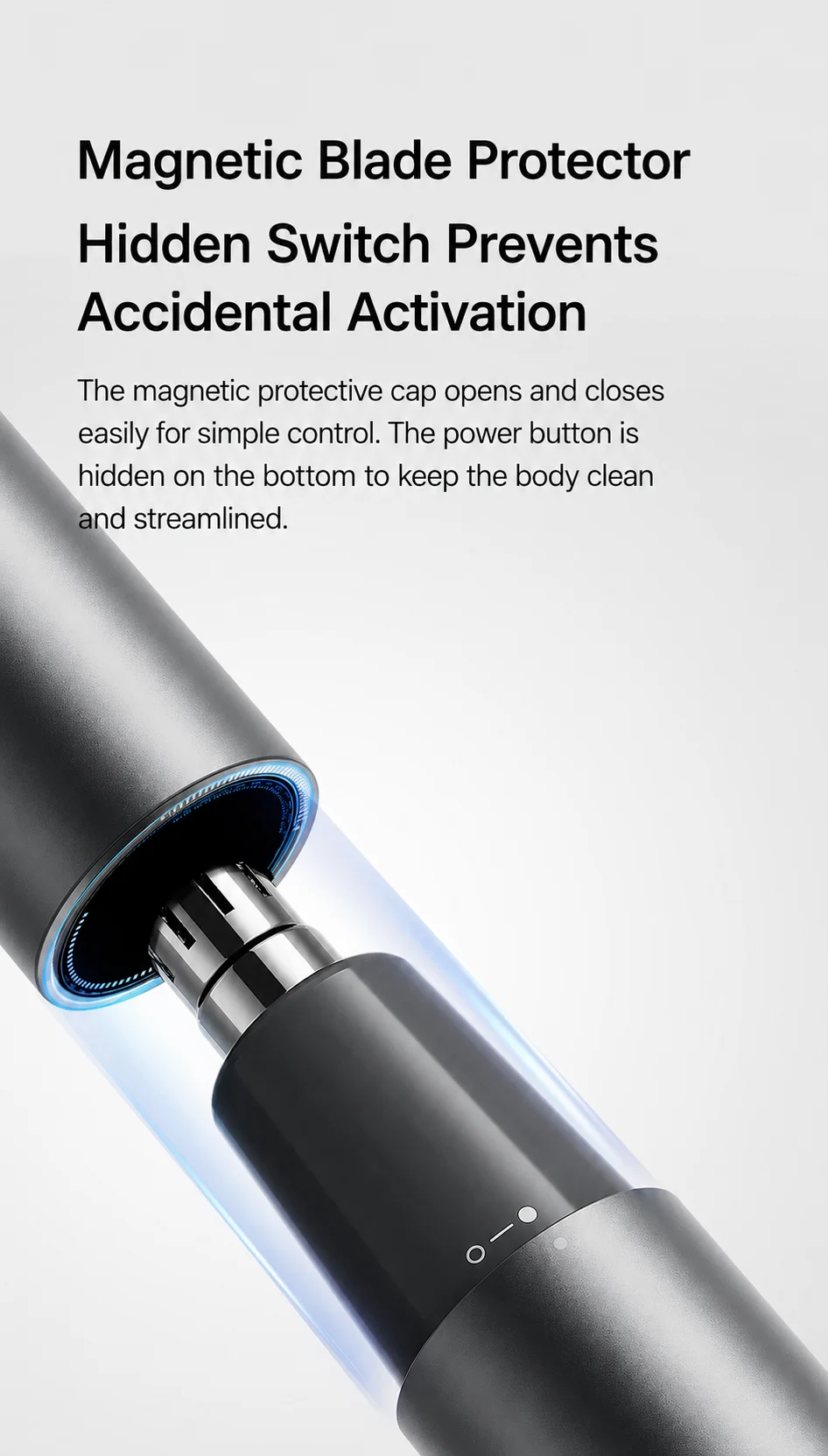 MIJIA Elektrischer Nasenhaartrimmer, Klinge mit nanobakterieller Beschichtung, abnehmbares Gehäuse, leicht und tragbar, chinesische Version – Detail 6