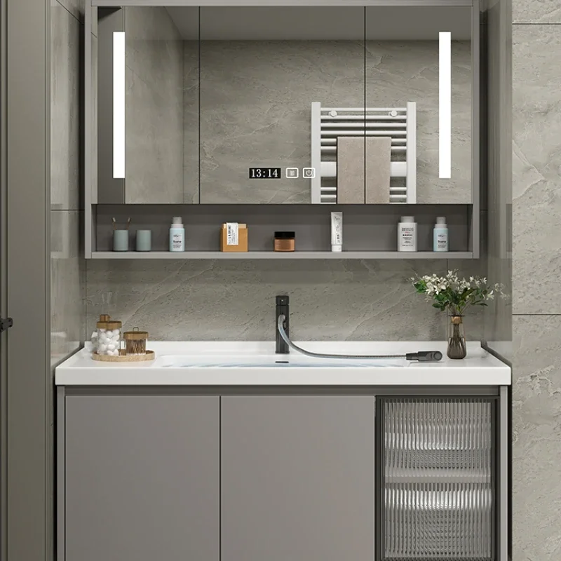 

Шкаф Мебель для ванной комнаты Шкафы Ящик Шкаф для хранения Полка Настенная двойная умывальник Узкая абсолютная технология Ванная комната