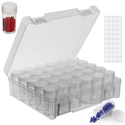 30 Slots Diamond Painting Storage Containers, Bead Organizer Box, Plastic Small Clear Embroidery Box for Craft Beads Rhinestones