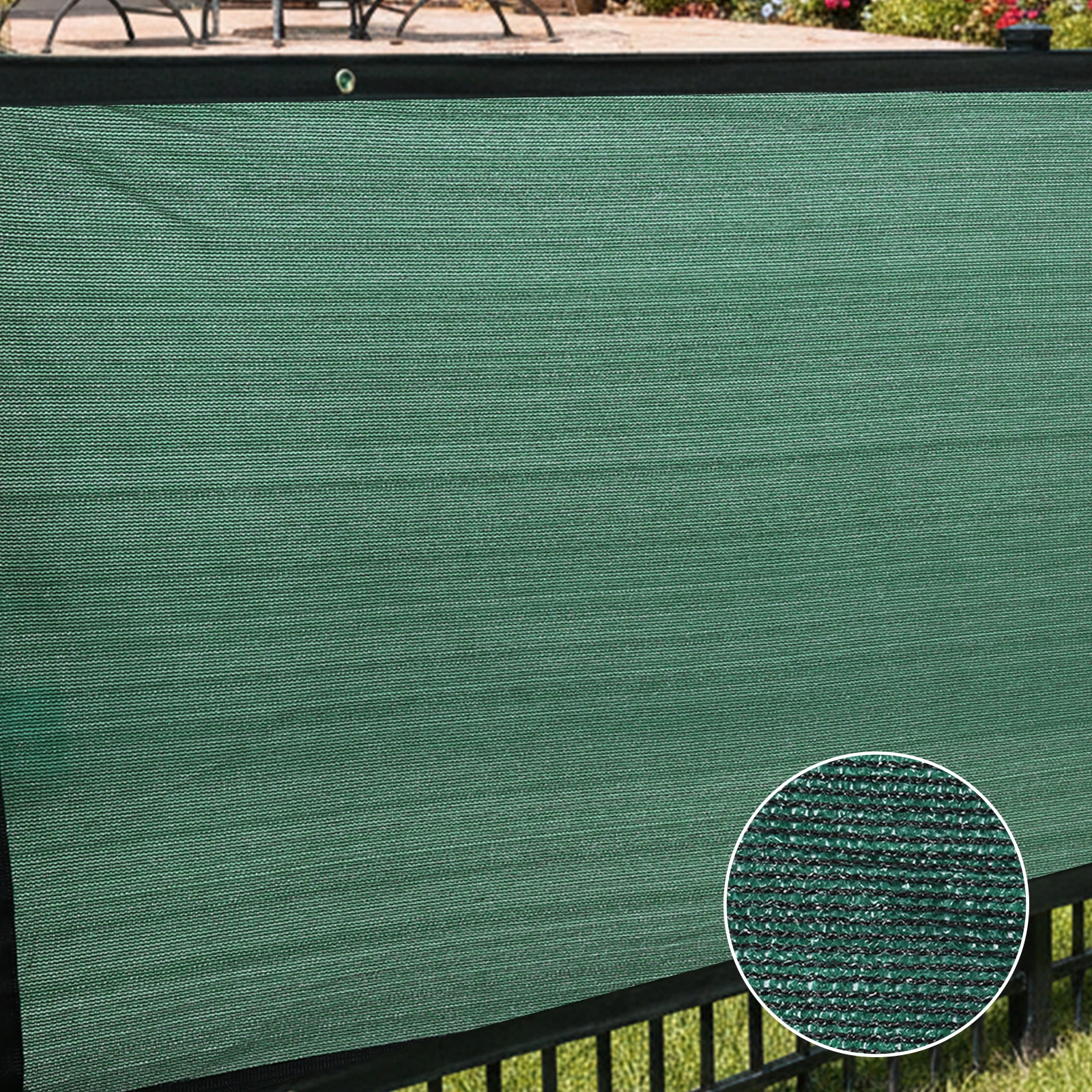 

Забор-экран для конфиденциальности 1,22 м x 138 м, 90% затенения, с усиленными креплениями и металлическими люверсами для стен, сада, двора, заднего двора