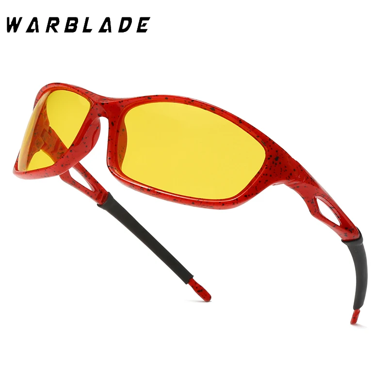 New Polarized Night Vision Sunglasses Men Glasses Wrapped Around Spot UV Protection Sport Driving Riding Fishing Outdoor Goggles