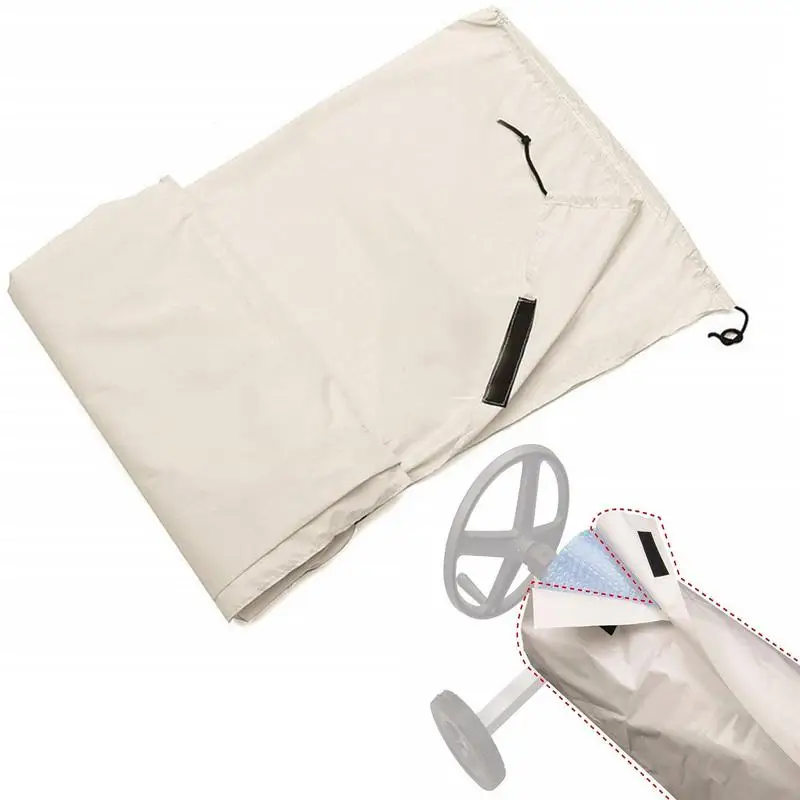 

16/18ft Swimming Pool Solar Reel Cover Waterproof Pool Solar Blanket Reel Cover Sun Protection Reel Device Protective Drop ship