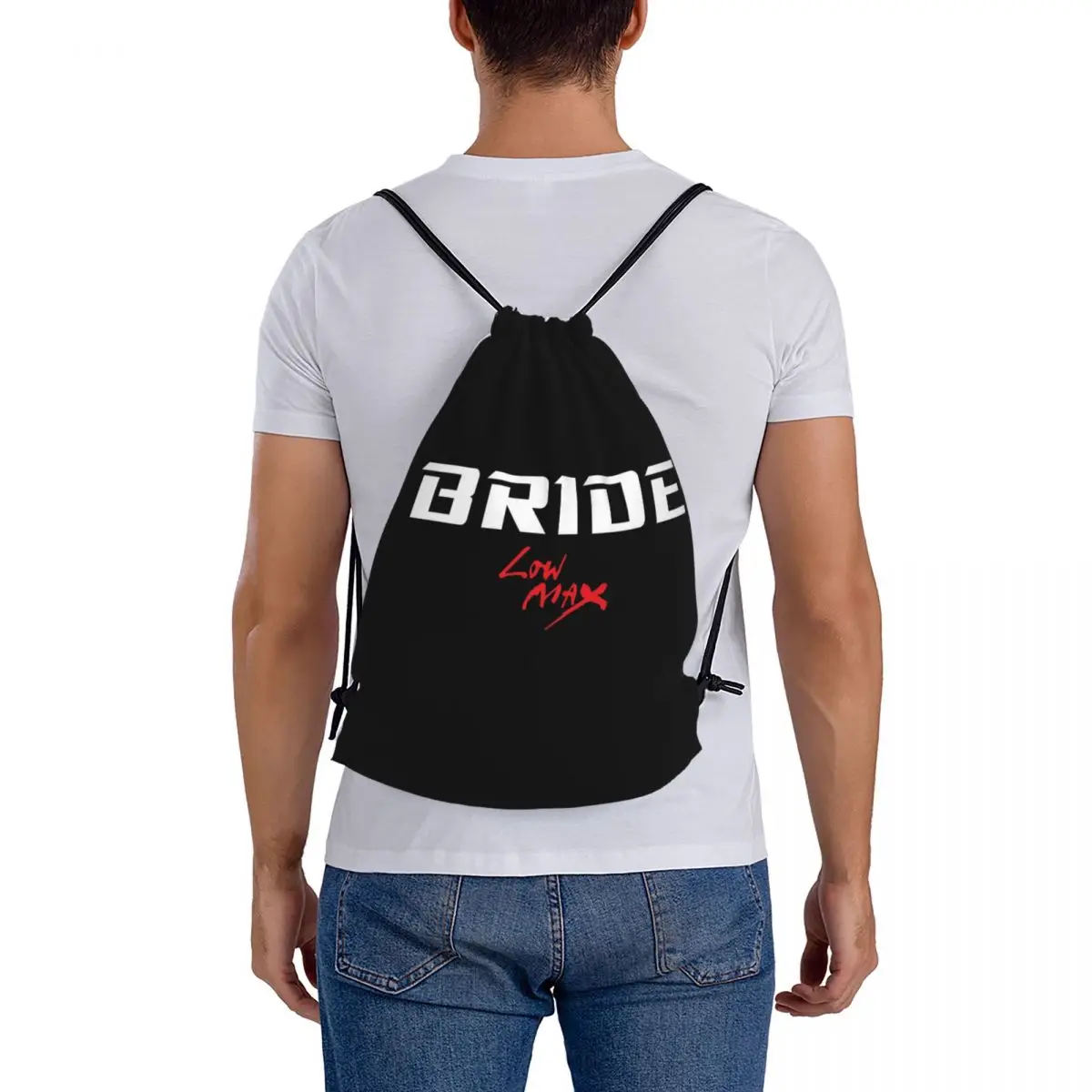 Bride Jdm Material Backpacks Casual Drawstring Bags Sports Bag Book Bags for Man Woman Students