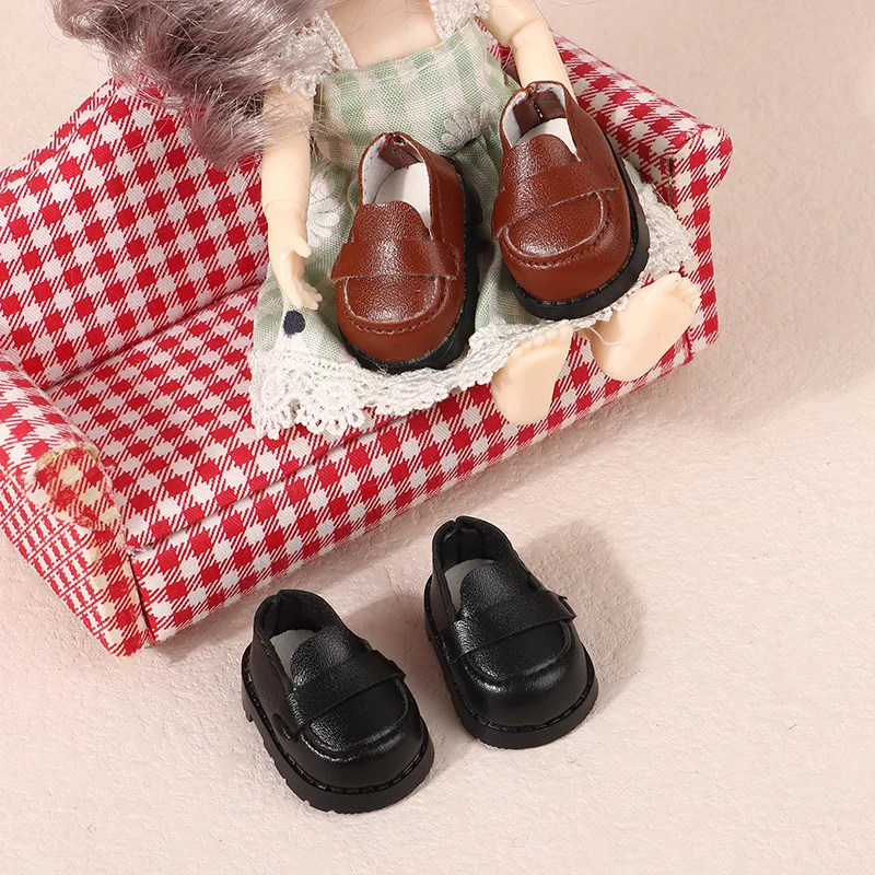 Cotton Doll Shoes For 20CM Academic Style PU Leather Boots Wear Sneakers Mini Shoes For 1/12 Dolls Accessories Kids Gift