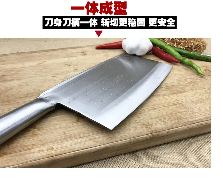 SHUOJI High Quality Chopping Knife Handmade Forged Kitchen Chef Knives 58HRC Steel Cleaver 6mm Thickness Blade Kitchen Tools