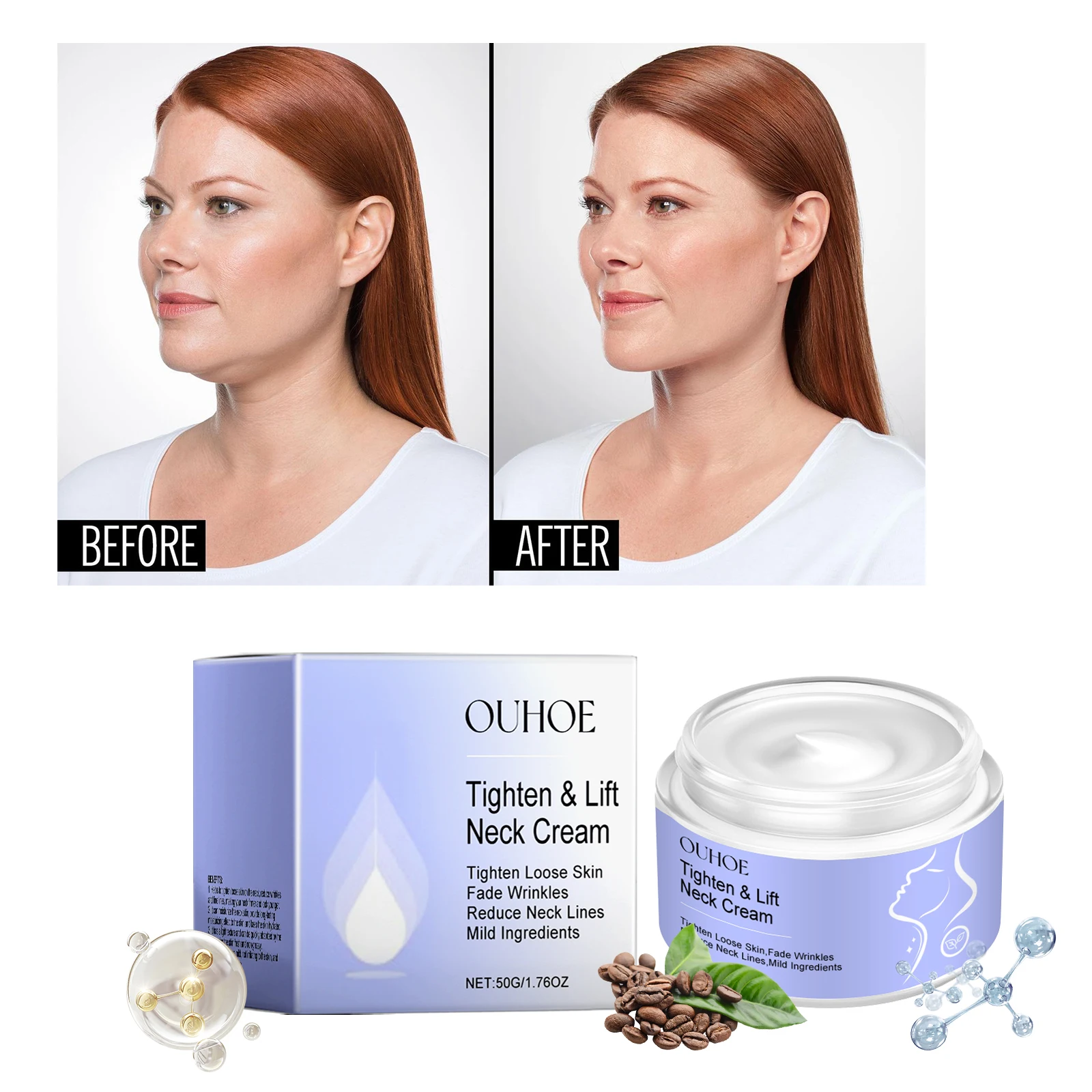 

Firming Neck Care Cream Advanced Neck Cream with Tightening Effect for Firming Skin, Reducing Wrinkles and Nourishing Deeply