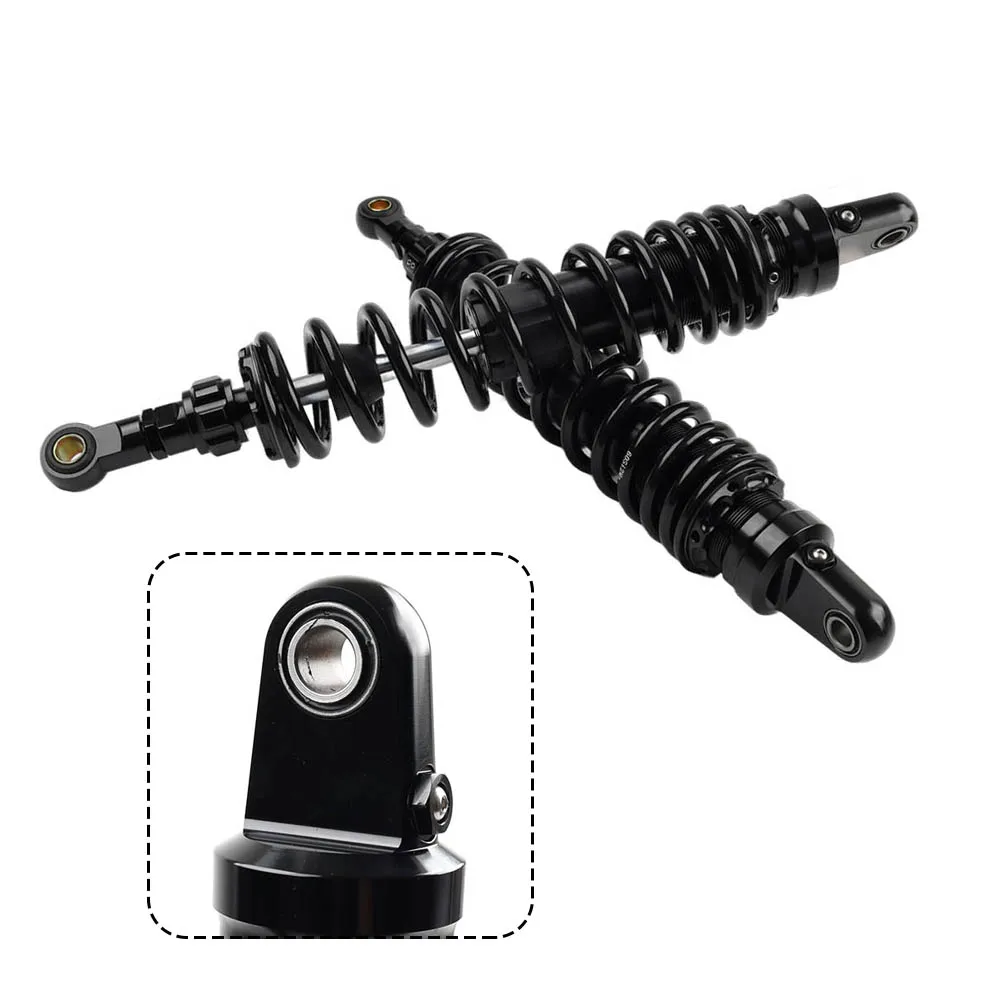 Motorbike 415mm Spring Suspension Shock Absorber Damper Round 1pc For Yamaha Universal Years Black Round Head Silver Round Head