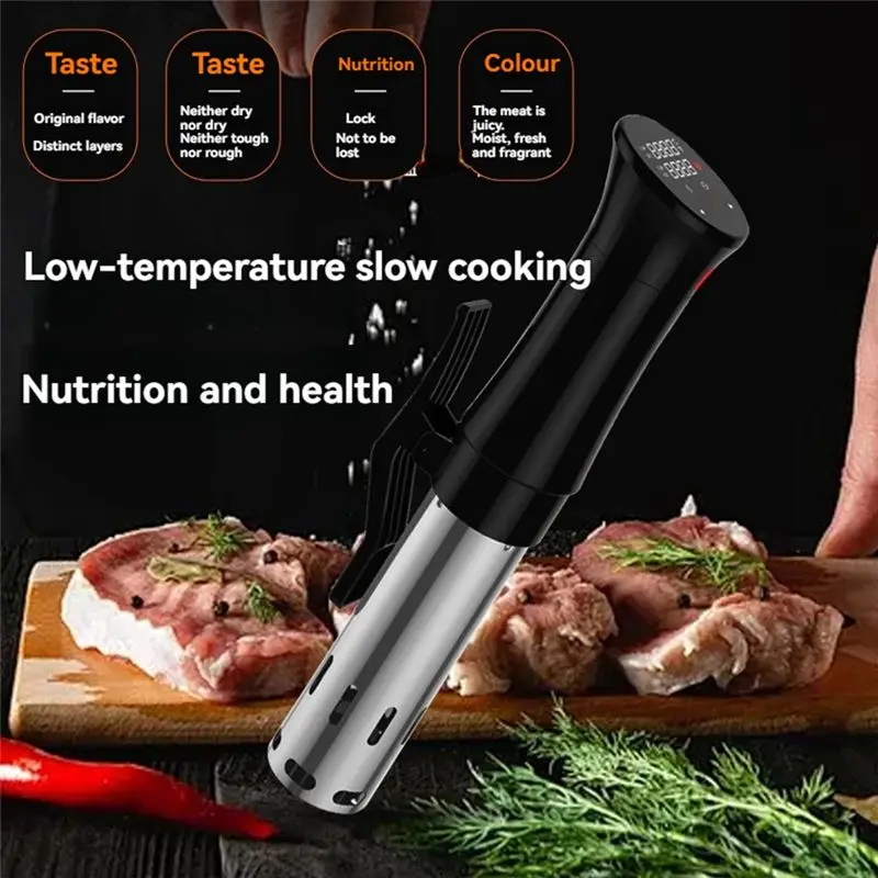 A38T-Vacuum Sous Vide Cooker 1100W Immersion Circulator Cooker With Adjustable Clamp Precise Temperature Control UK Plug