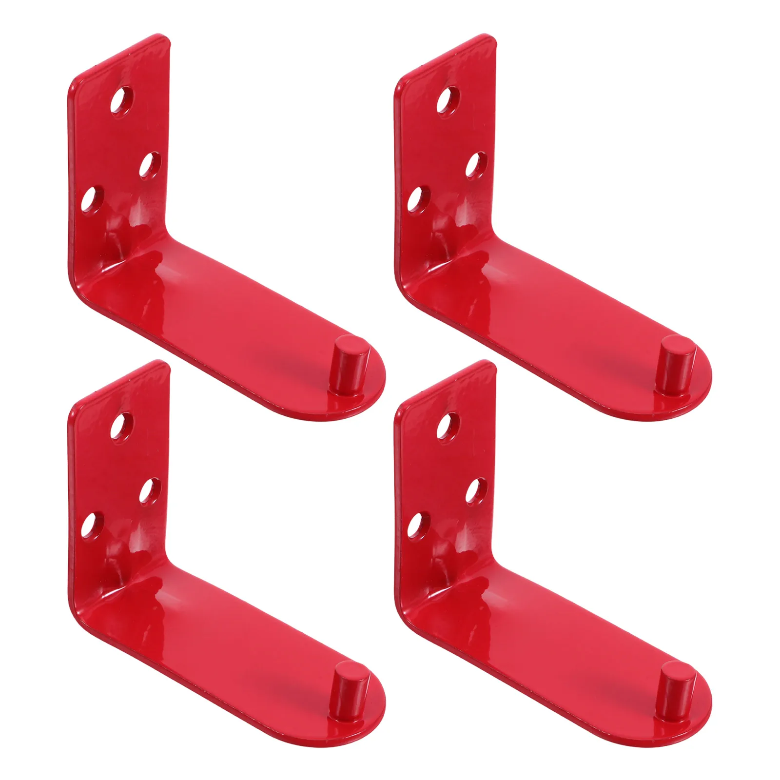 

4set Fire Extinguisher Bracket Wall Mount Holder 818lbs Iron Hooks Universal Compatibility Safety Equipment Fire Tools